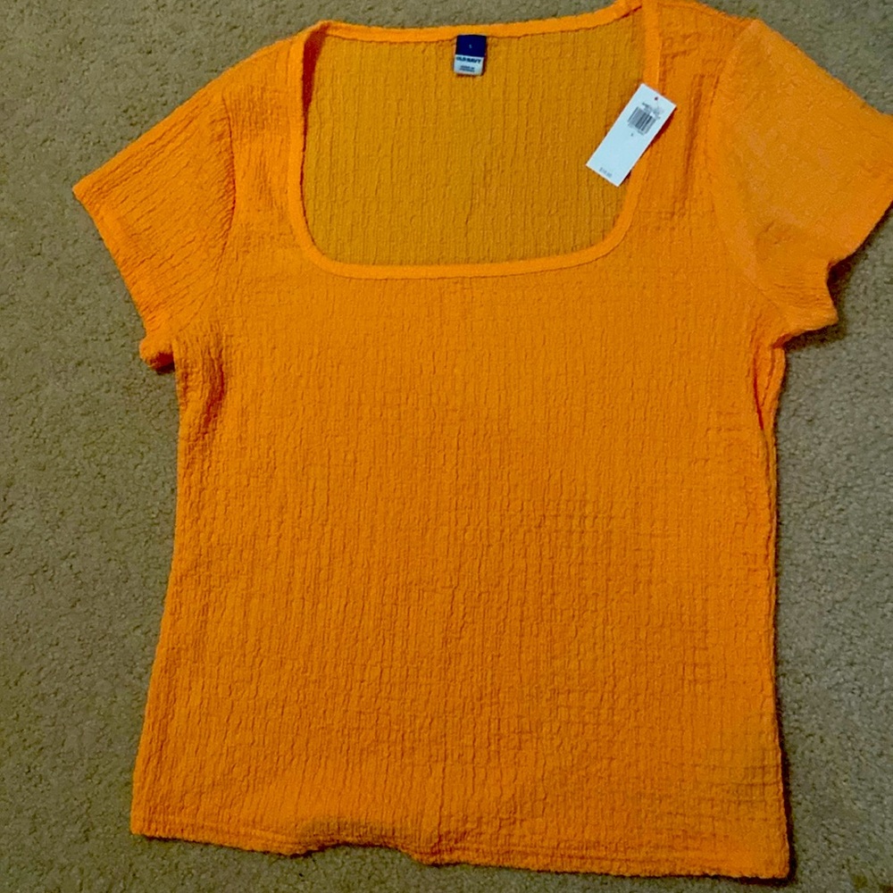 Old Navy orange square neck L